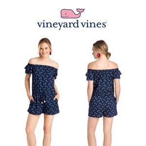Vineyard Vines Sailboat Print Romper